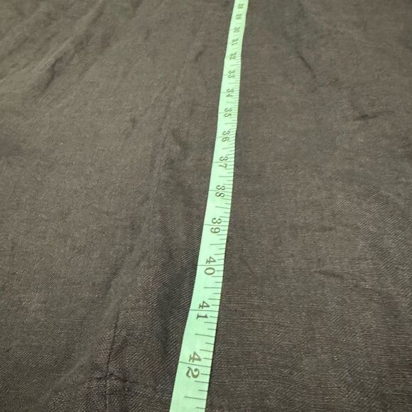 ALESSIA PACINI Women 1X %100 Linen Dark Blue Sleeveless Dress w Button Detail - Picture 9 of 9